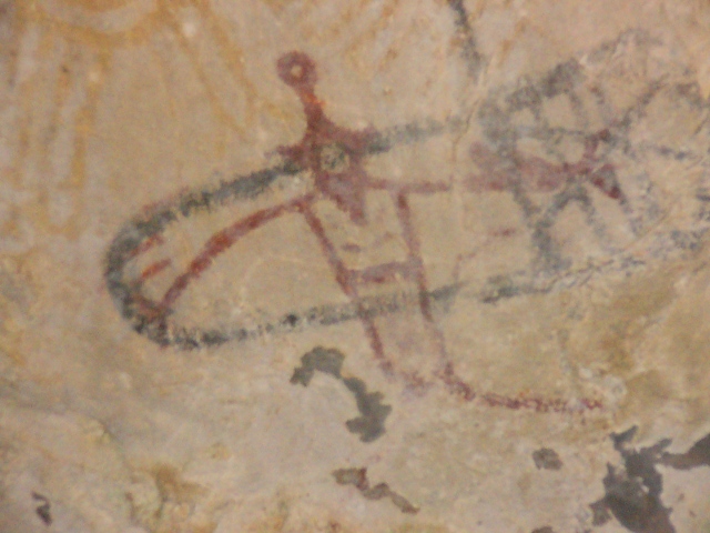 man flying painting